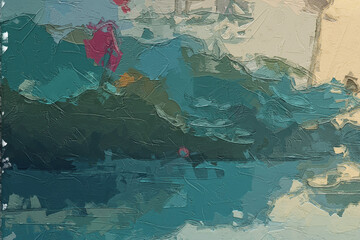 Various oil paintings, flowers, rabbits running in bamboo forests, chrysanthemums, willows, lotus flowers, lotus leaves, lakes, birds flying in mountainous areas