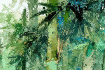 Various oil paintings, flowers, rabbits running in bamboo forests, chrysanthemums, willows, lotus flowers, lotus leaves, lakes, birds flying in mountainous areas