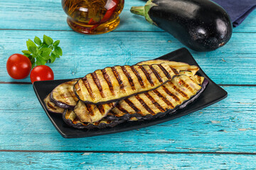 Grilled eggplant slices for snack