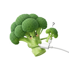 Confused Broccoli Charging Itself
