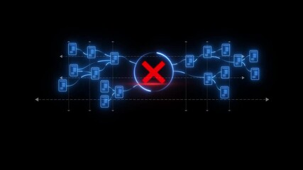 data transfer filed flow interface, symbolizing artificial intelligence, big data innovation, creative technology, and futuristic digital transformation. 4k animated isolated on black ground. - Powered by Adobe