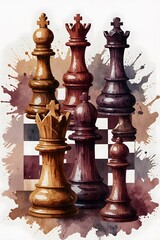 Rosewood chess or game pieces