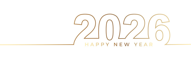 Fototapeta premium Happy New Year 2026