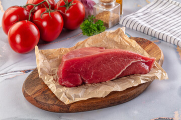 Raw beef meat fillet piece