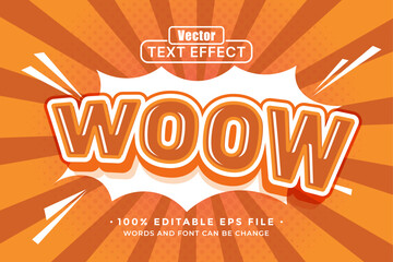 Obraz premium Woow editable text effect