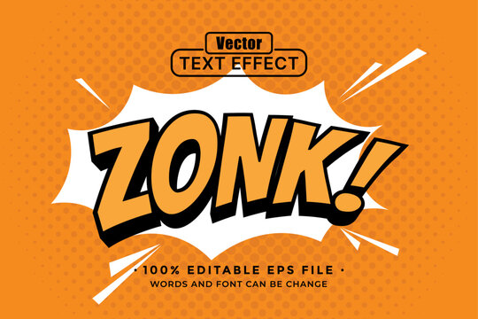 zonk editable text effect