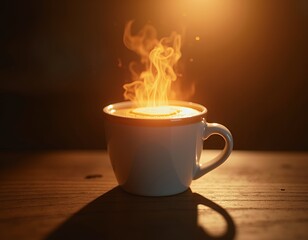 Hot coffee with talented person for hiring on wood background Hiring (applying for job interviewing) employee business recruitment interview career human employment