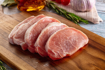 Raw pork carbonate for cooking