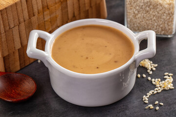 Asian sesame sauce with seeds