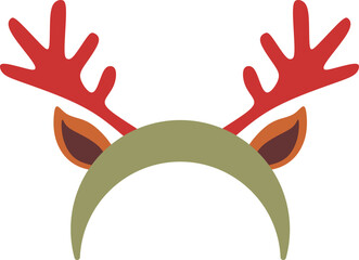 Fototapeta premium Cartoon Reindeer Headband Illustration