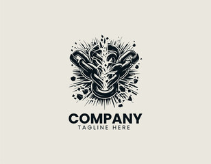 Broken chain symbol releases strong sense of freedom through bold meaningful black vector illustration