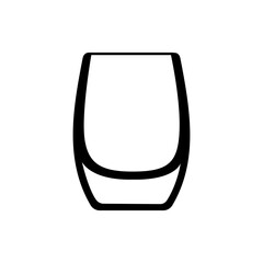 Shot glasses icon vector. whiskey glass Illustration sign. Bar Illustration symbol. alcohol logo.