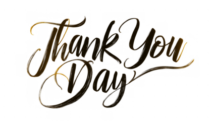 Creative design expressing gratitude for thank you day, AI, PNG