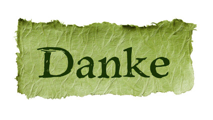 Green texture with a clean thank you message, AI, PNG