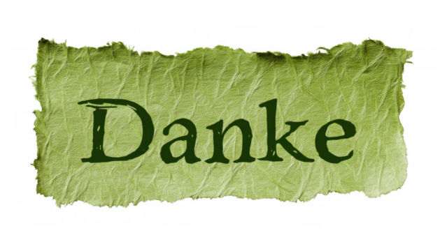 Green texture with a clean thank you message, AI, PNG