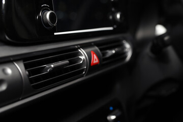 Naklejka premium car air conditioner is not cool due to a refrigerant leak.