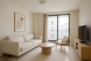 Modern minimalistic interior in apartment