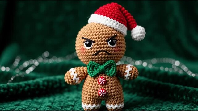 Grumpy Gingerbread Crochet Christmas