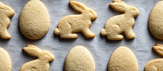 Easter Bunny and Egg Cookies.