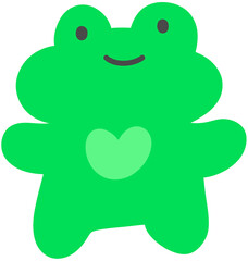 Cute Animal Character Hand Drawn Flat Illustration