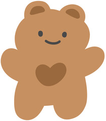 Obraz premium Cute Animal Character Hand Drawn Flat Illustration