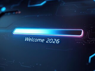 Loading bar with welcome message for year 2026