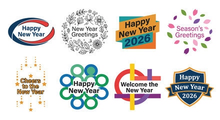 Celebrate 2026 with vibrant new year greetings, cheers to new beginnings and joy