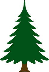 Minimalist Christmas tree transparent PNG. Christmas tree vector illustration. Christmas tree symbol. Christmas tree drawing. Christmas tree clipart.