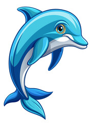 Obraz premium dolphin real , full body , white background 