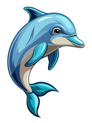 Fototapeta premium dolphin real , full body , white background 