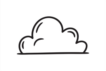 Cute puffy cloud vector for children’s artwork, apps, and creative templates