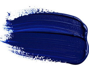 Deep blue paint stroke, textured surface, smooth finish