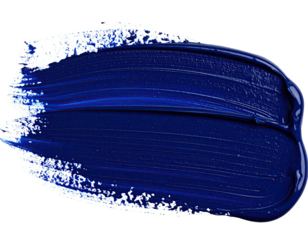 Deep blue paint stroke, textured surface, smooth finish