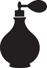 Silhouette of an Old Fashioned Perfume Bottle A Timeless Image with Elegant Charm