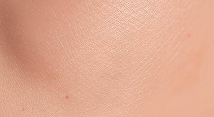 Fototapeta premium Macro close-up of healthy facial skin texture near nose and lips in natural tone