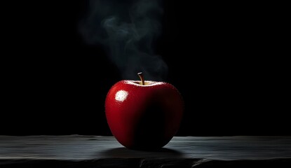 Chiaroscuro Apple Photography - Single Light Source Highlighting Water Droplets