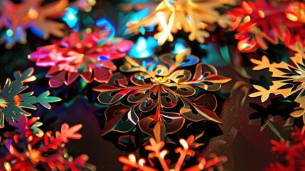 Christmas snowflake paper-cut material