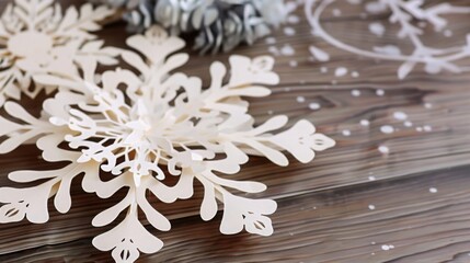 Christmas snowflake paper-cut material