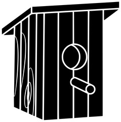 birdhouse illustration house silhouette bird logo garden icon home outline nature wooden spring wood animal nest box season design shape women vector graphic background