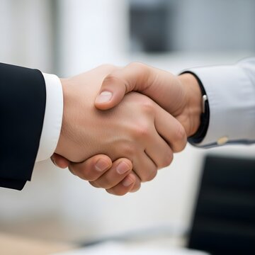 Dos personas se dan la mano despu&eacute;s de firmar un contrato