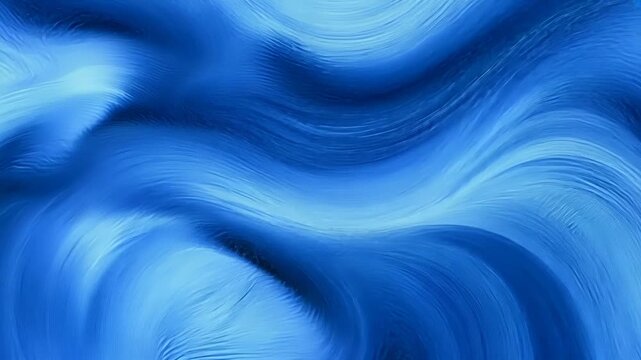 Shifting blue surface morphing into swirls as ridges shifting at macro-closeup, with dark oval