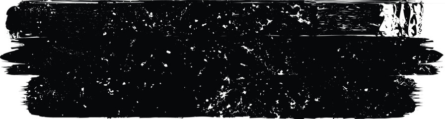 Grunge Paint stripe . Vector brush Stroke . Distressed banner . Black isolated paintbrush  . Modern Textured shape . Dry border in Black 