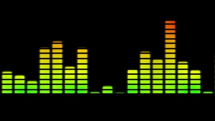 Graphic equalizer with color level. Audio frequency visualization. Animated design for a creative idea