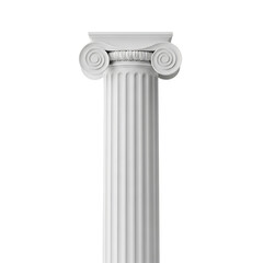 Obraz premium Ionic Order Column Architectural Element on Transparent Background