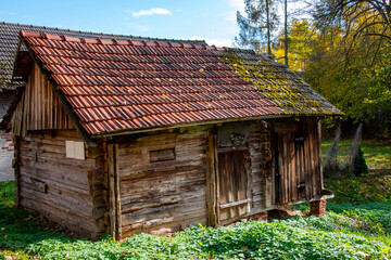 Old Wooden Cottage House in Poland