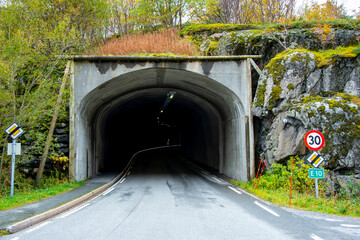 Tunnel in the Town of &Aring; - Lofoten - Norway