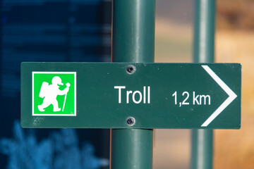 Troll Sign at Trollholmsund Hike - Norway