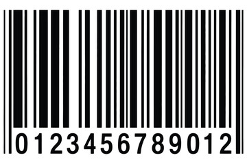 EAN-13 barcode vector isolated on clean white background, high-quality flat illustration, perfect for product packaging, retail labels, scanning systems, commercial design, e-commerce projects, invent