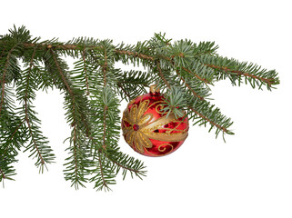 Świąteczna bombka na choince.