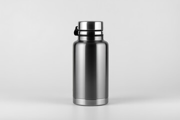 Sleek stainless steel water bottle for eco-conscious hydration and active lifestyles, perfect for sustainable living and healthy habits, promoting reuse and style